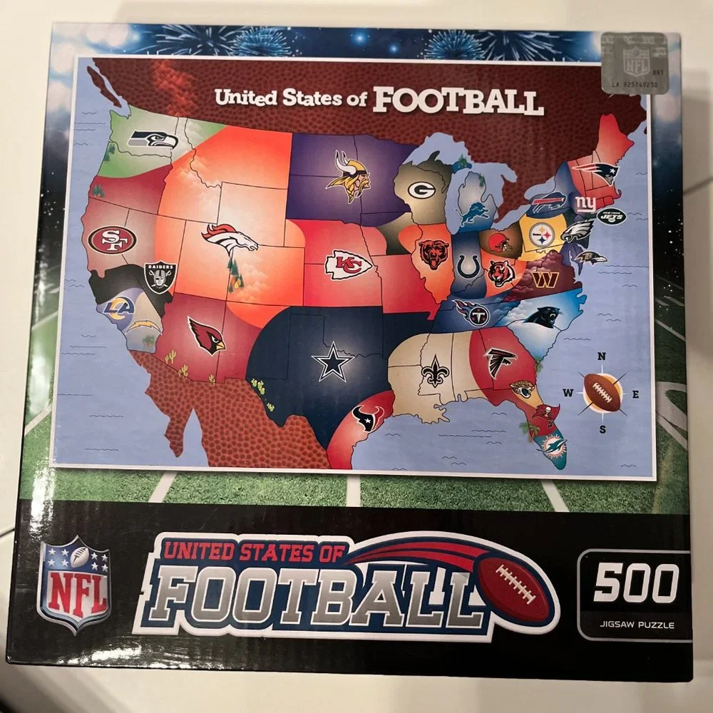 NFL and USA Football‎ Puzzles (Set of Two / NEW /kids toys /x)